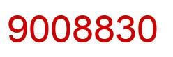 Number 9008830 red image
