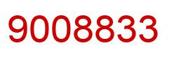 Number 9008833 red image