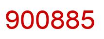 Number 900885 red image