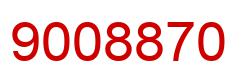 Number 9008870 red image