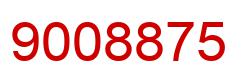 Number 9008875 red image