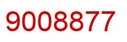 Number 9008877 red image