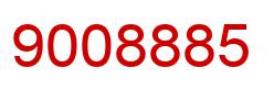 Number 9008885 red image