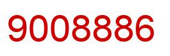 Number 9008886 red image