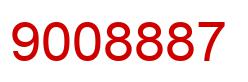 Number 9008887 red image