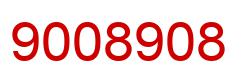 Number 9008908 red image