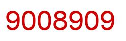 Number 9008909 red image
