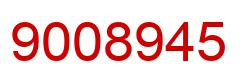 Number 9008945 red image