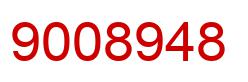 Number 9008948 red image
