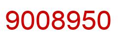 Number 9008950 red image