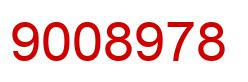 Number 9008978 red image