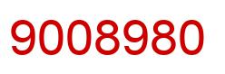 Number 9008980 red image