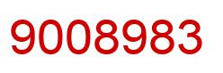 Number 9008983 red image