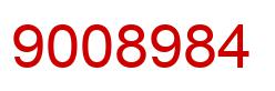 Number 9008984 red image