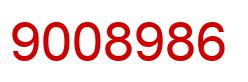 Number 9008986 red image