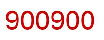 Number 900900 red image