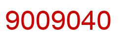 Number 9009040 red image
