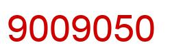 Number 9009050 red image