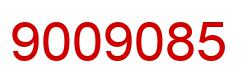 Number 9009085 red image