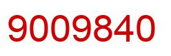 Number 9009840 red image