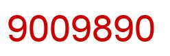 Number 9009890 red image