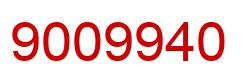 Number 9009940 red image