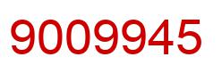 Number 9009945 red image