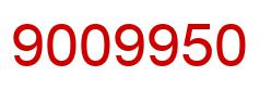 Number 9009950 red image