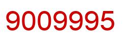 Number 9009995 red image