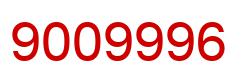 Number 9009996 red image