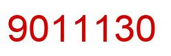 Number 9011130 red image