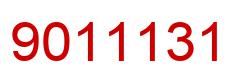 Number 9011131 red image