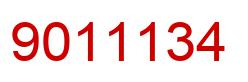 Number 9011134 red image