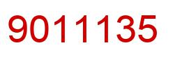 Number 9011135 red image