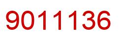 Number 9011136 red image