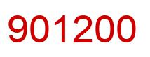 Number 901200 red image