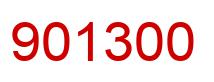 Number 901300 red image
