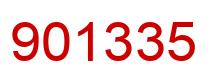 Número 901335 imagen rojo