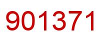 Number 901371 red image