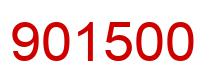 Number 901500 red image