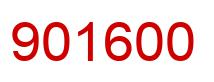 Number 901600 red image