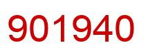 Number 901940 red image