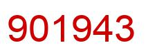 Number 901943 red image