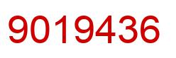 Number 9019436 red image