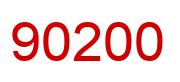 Number 90200 red image