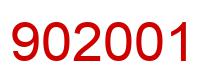 Number 902001 red image