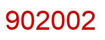 Number 902002 red image