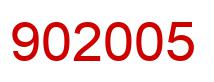 Número 902005 imagen rojo