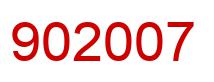 Número 902007 imagen rojo