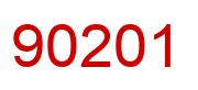 Number 90201 red image